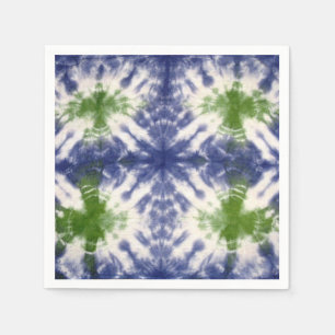 Blaue und grüne Krawatten-Papierservietten Serviette