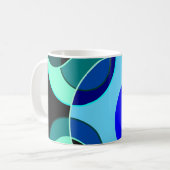 Blaue und grüne Kreise Kaffeetasse (Vorderseite Links)