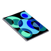 Blaue und grüne Kreise Notizblock (Rechte Seite)