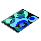 Blaue und grüne Kreise Notizblock (Linke Seite)