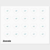 Blaue und grüne Libelle Herz-Aufkleber (Blatt)