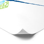 Blaue und grüne Libelle Poster (Ecke)