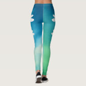 Blaue und grüne Libellen-Leggings Leggings (Rückseite)