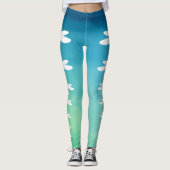 Blaue und grüne Libellen-Leggings Leggings (Vorderseite)