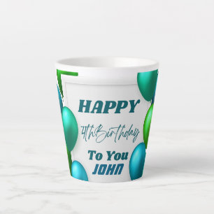 Blaue und grüne Luftballons 4. Geburtstag Benutzer Milchtasse