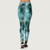 Blaue und grüne Marmor Leggings (Rückseite)