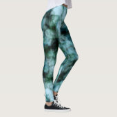 Blaue und grüne Marmor Leggings (Rechts)