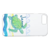 Blaue und grüne Meeresschildkröte Case-Mate iPhone Hülle (Rückseite (Horizontal))