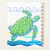 Blaue und grüne Meeresschildkröte Planer (Rückseite)