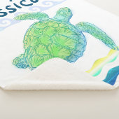 Blaue und grüne Meeresschildkröte Sherpadecke (3/4)