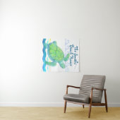 Blaue und grüne Meeresschildkröte Wandteppich (Beispiel (Horizontal))
