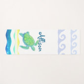 Blaue und grüne Meeresschildkröte Yogamatte (Vorderseite (Horizontal))