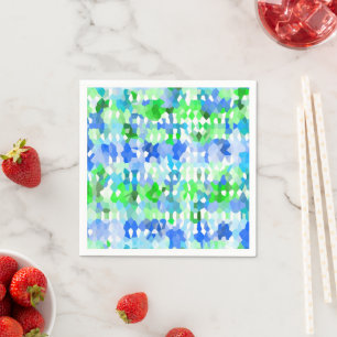 Blaue und grüne Mosaike Serviette