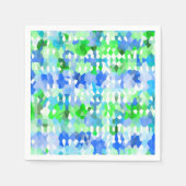 Blaue und grüne Mosaike Serviette (Vorderseite)