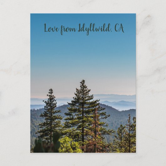 Blaue und grüne Natur Bergwelt Postkarte (Vorderseite)