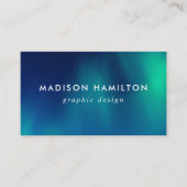 Blaue und grüne Nordlichter Visitenkarte (Vorderseite)