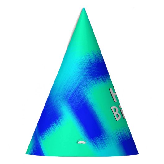 Blaue und grüne Patchwork Partyhütchen (Links)