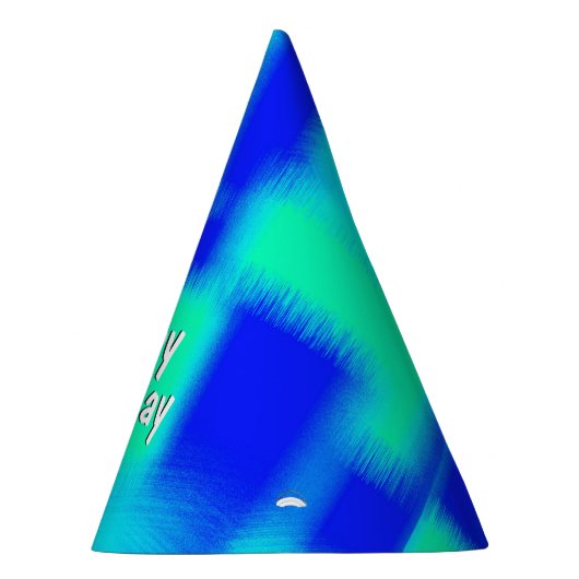 Blaue und grüne Patchwork Partyhütchen (Rechts)