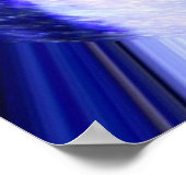 Blaue und grüne Planeten Poster (Ecke)