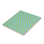 Blaue und grüne Polka-Punktmuster Fliese (Seite)