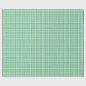 Blaue und grüne Polka-Punktmuster Geschenkpapier (Flach)