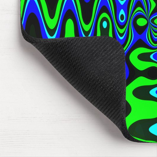 Blaue und grüne psychedelische Mousepad (Ecke)