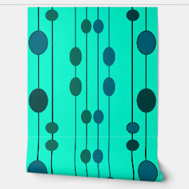 Blaue und grüne Punkte auf Pfefferminzgrün Tapete