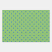 Blaue und grüne Punktgestaltung Geschenkpapier Set (Vorderseite 2)