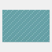 Blaue und grüne Punktgestaltung Geschenkpapier Set (Vorderseite)