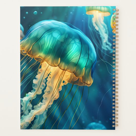 Blaue und grüne Quallen Planer (Rückseite)