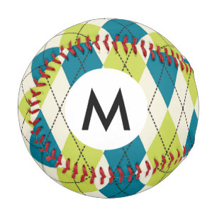 Blaue und grüne Raute Baseball