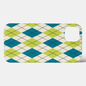 Blaue und grüne Raute Case-Mate iPhone Hülle (Rückseite (Horizontal))