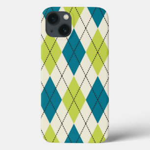 Blaue und grüne Raute iPhone 13 Hülle