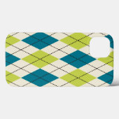 Blaue und grüne Raute Case-Mate iPhone Hülle (Rückseite (Horizontal))