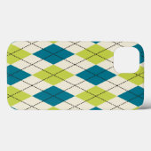 Blaue und grüne Raute Case-Mate iPhone Hülle (Rückseite (Horizontal))
