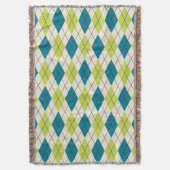 Blaue und grüne Raute Decke (Vorderseite Vertikal)