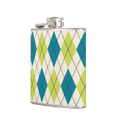 Blaue und grüne Raute Flachmann (Links)