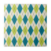 Blaue und grüne Raute Fliese (Vorderseite)