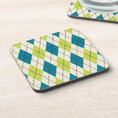 Blaue und grüne Raute Getränkeuntersetzer (Linke Seite)