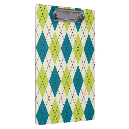 Blaue und grüne Raute Klemmbrett (Rechts)