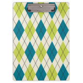 Blaue und grüne Raute Klemmbrett (Vorderseite)