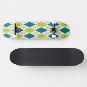Blaue und grüne Raute Skateboard (Horizontal)