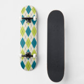 Blaue und grüne Raute Skateboard (Vorderseite)