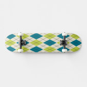 Blaue und grüne Raute Skateboard (Horizontal)