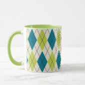 Blaue und grüne Raute Tasse (Links)