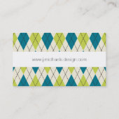 Blaue und grüne Raute Visitenkarte (Rückseite)