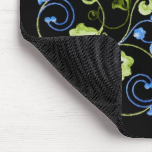 Blaue und grüne Rebsorte mit Name Mousepad (Ecke)