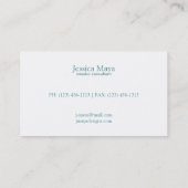 Blaue und grüne Schachbrett-Pastellmuster Visitenkarte (Rückseite)