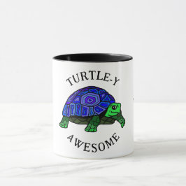 Blaue und grüne Schildkröte. Schildkröteny phantas Tasse