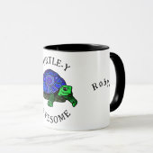 Blaue und grüne Schildkröte. Schildkröteny phantas Tasse (VorderseiteRechts)
